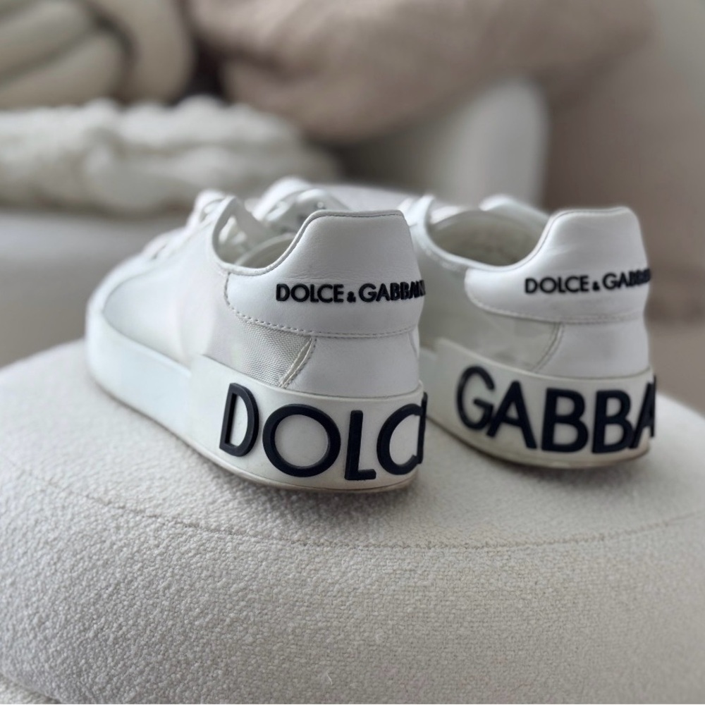 Dolce & Gabbana White Logo Sneakers